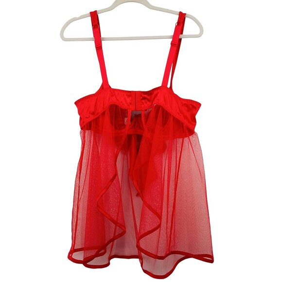 NWT Adore Me Bessima Red Babydoll Lingerie Size 2X - Picture 2 of 10